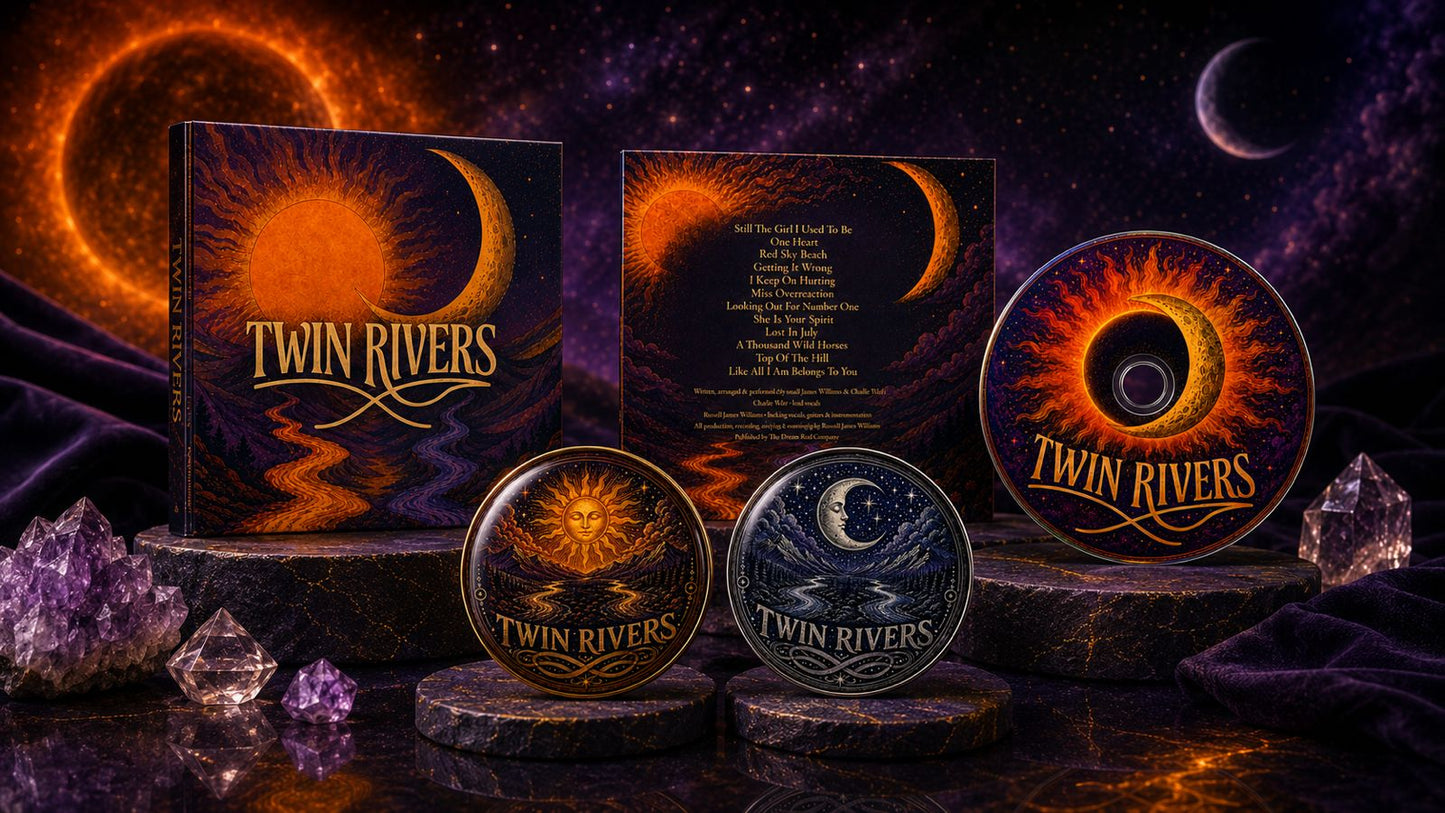 Twin Rivers - Signed CD & Collectable Pin Badge Bundle